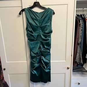 Nicole Miller green silk dress sz 6